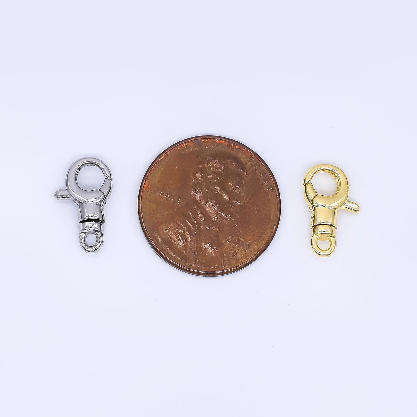24k gold filled lobster swivel clasps, 13mmx8mm clasps in gold and silver Z-1157
