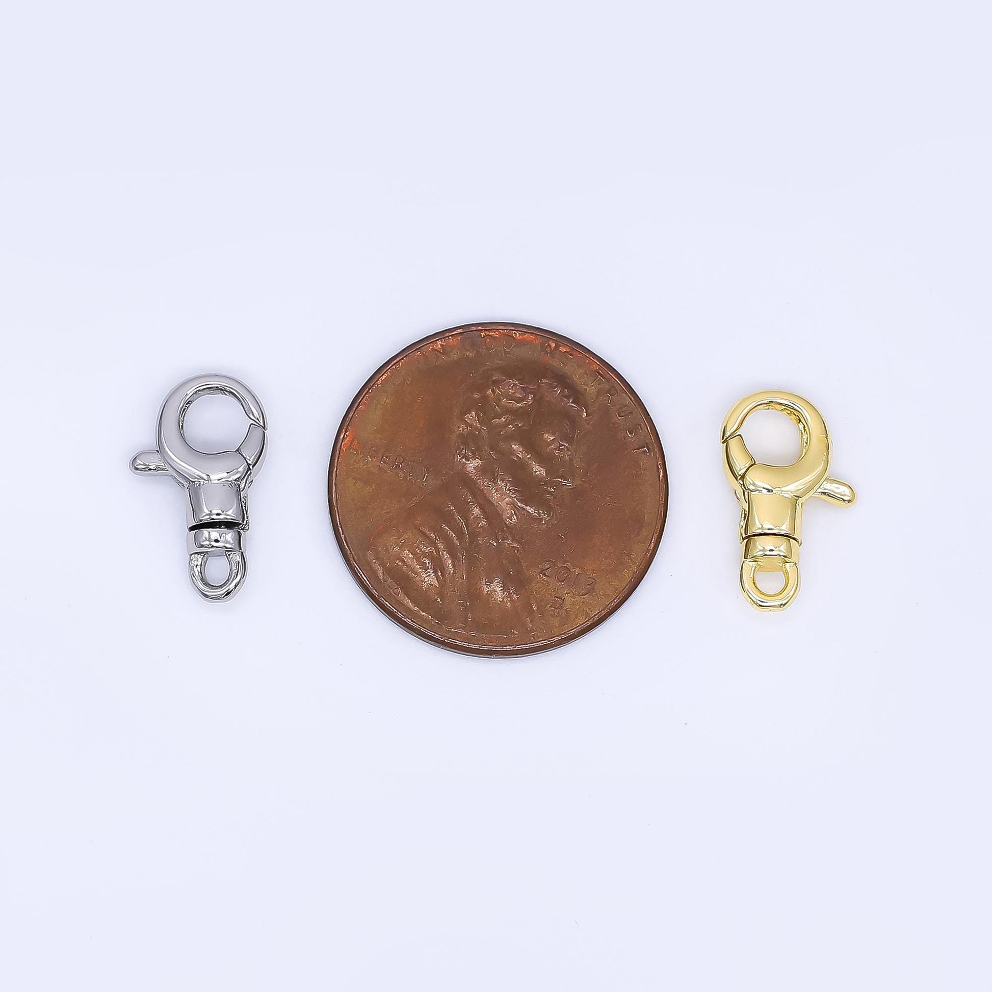 24k gold filled lobster swivel clasps, 13mmx8mm clasps in gold and silver Z-1157