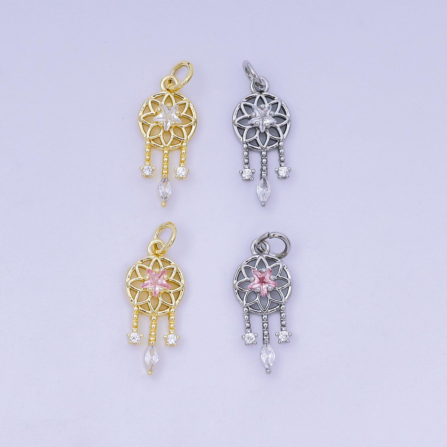 Tiny Dream Catcher Charm in 24k gold filled | AJ-469