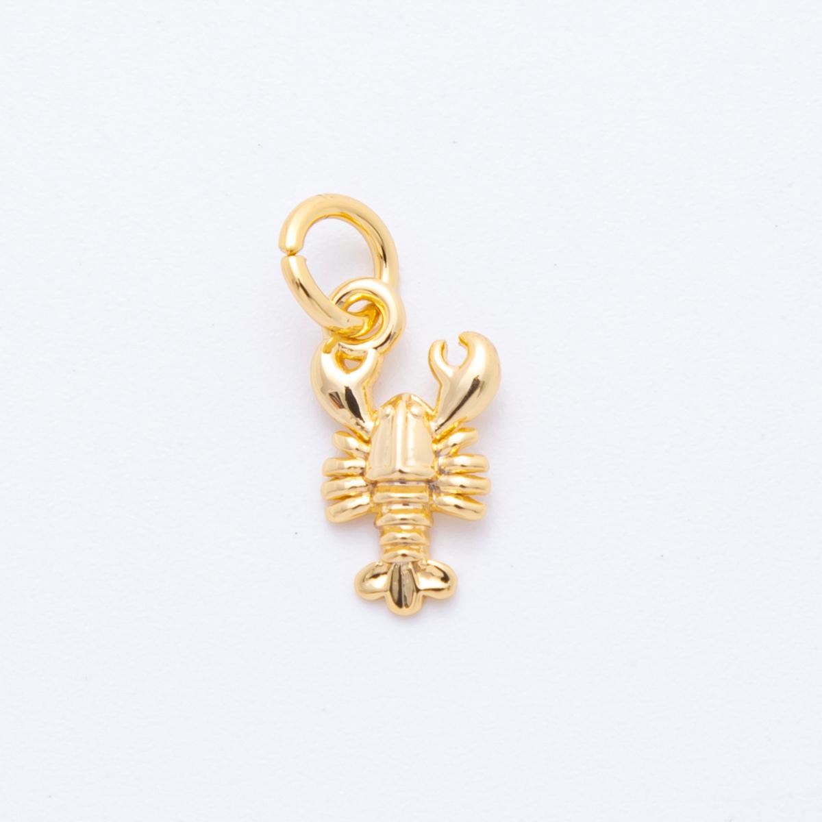 Mini Gold Filled Crawfish Necklace Charm Lobster Crawfish Boil Crawfish Season Crawfish Gift Texas Charm Louisiana Charm Bracelet N-401
