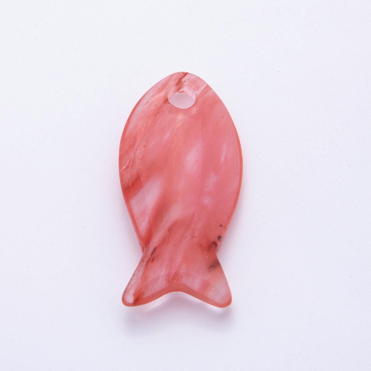 New Big Gemstone Fish Pendant Natural Stone Fish Charm for Necklace Bracelet Jewelry Making Supply 18k Gold Filled Charm Z-1242