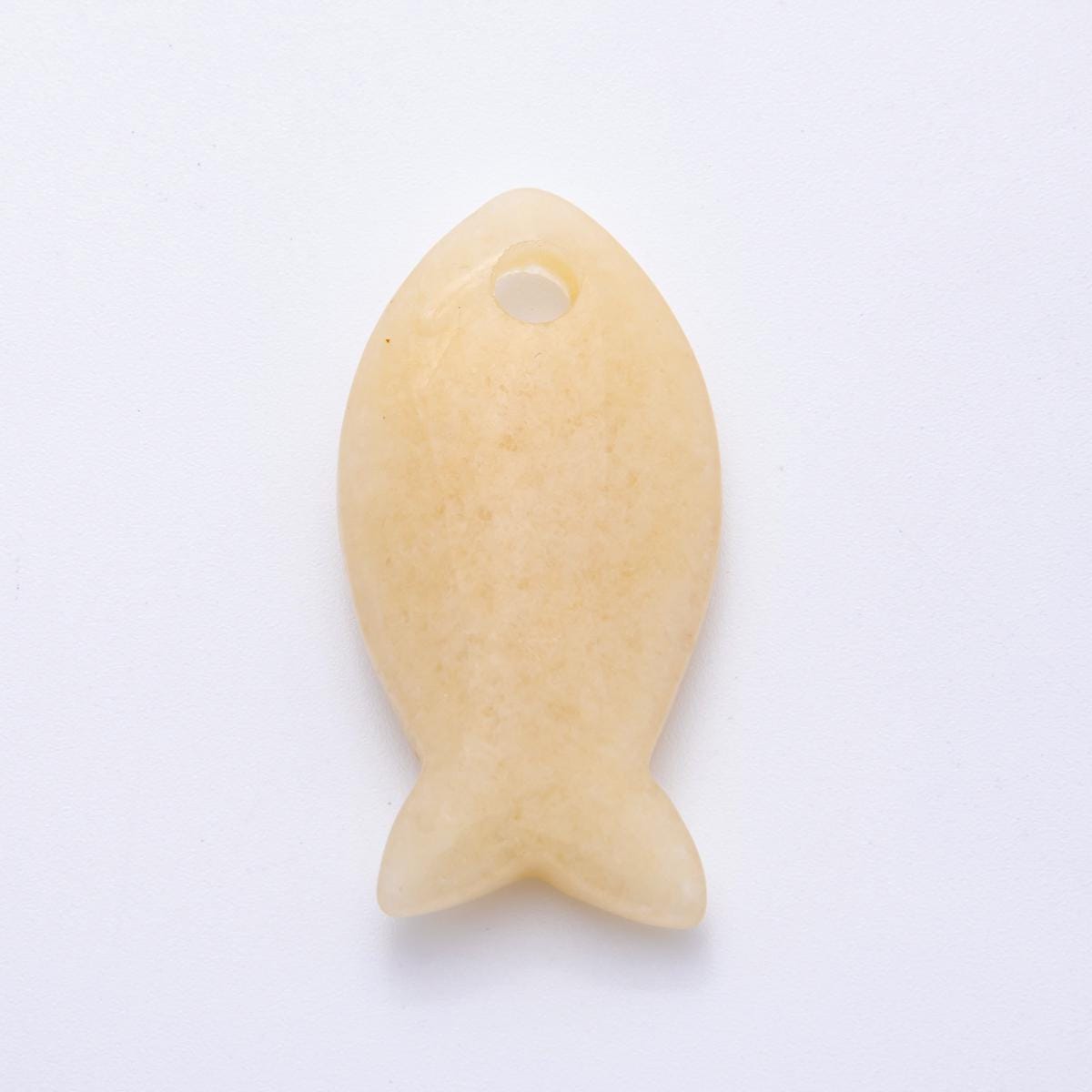 New Big Gemstone Fish Pendant Natural Stone Fish Charm for Necklace Bracelet Jewelry Making Supply 18k Gold Filled Charm Z-1242