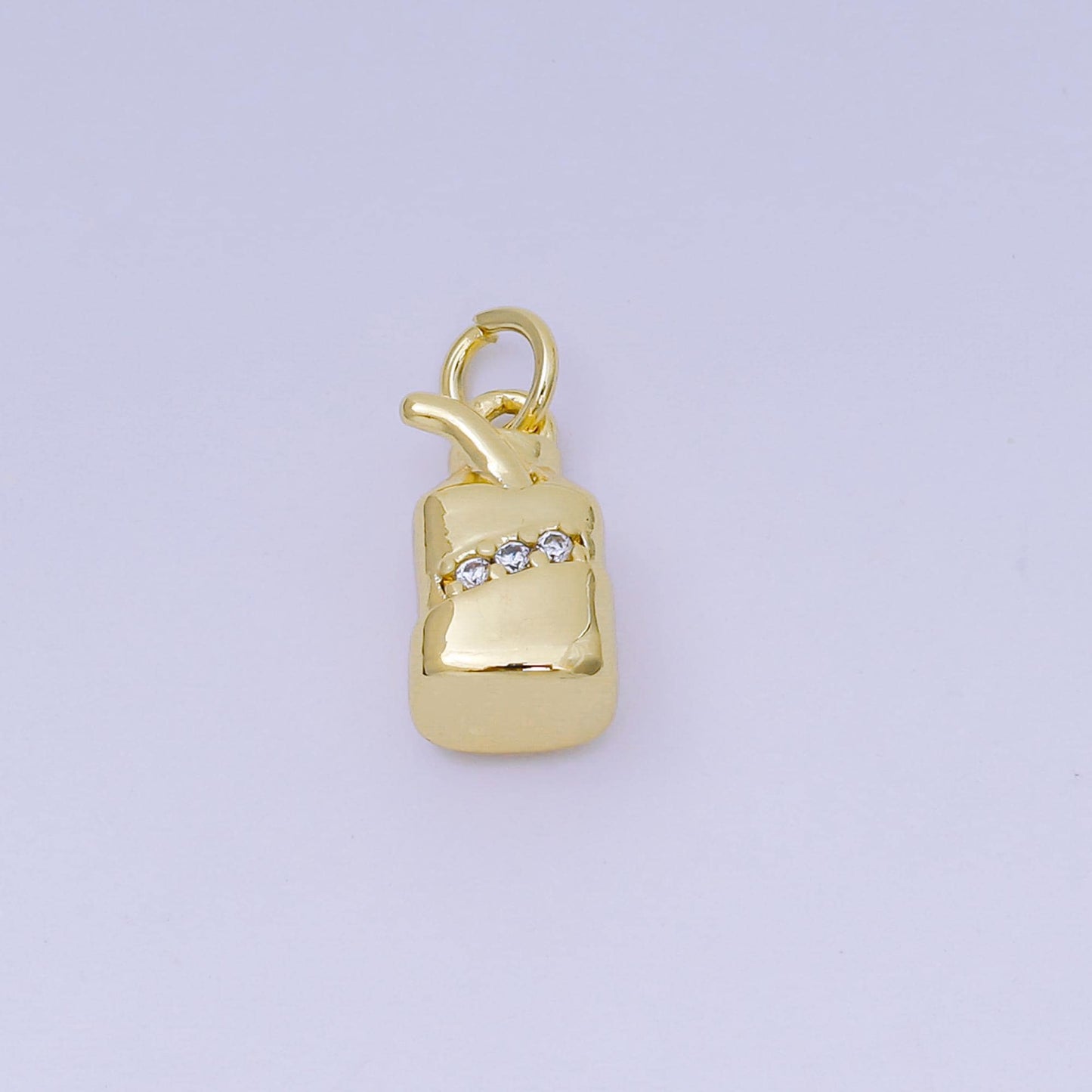 Dainty Gold Juice Box Charm with Cz Cubic Foodies Milk Box Micro Pave Pendant Silver Pendant Drink Charm AJ474