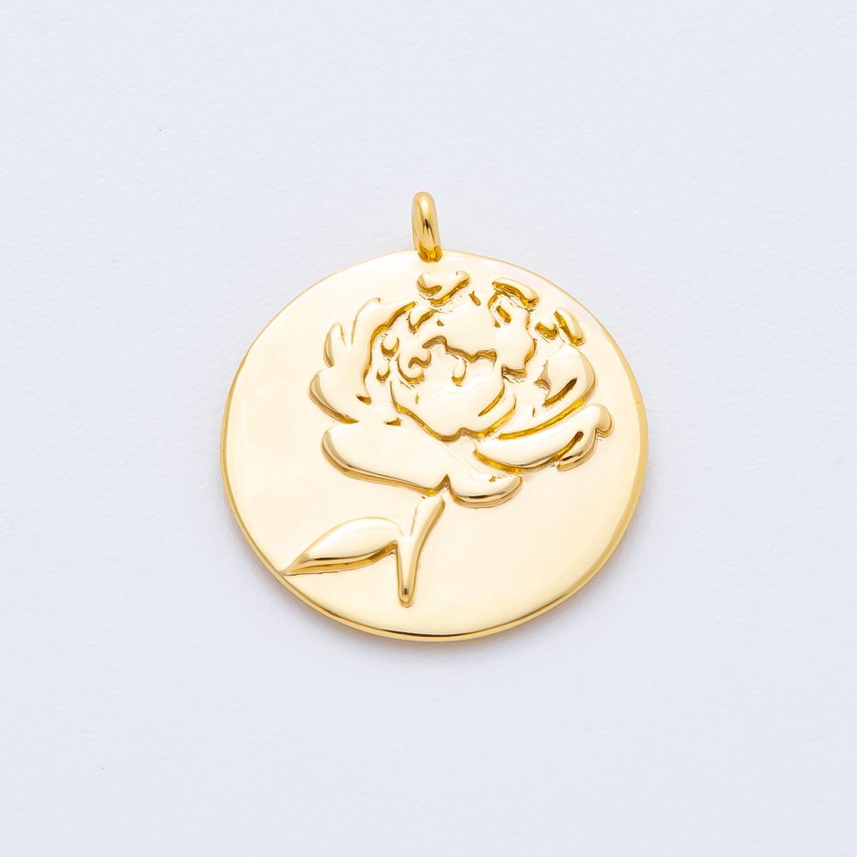 1x Rose Charm Gold Flower Charm for Bracelet Earring Necklace Enamel Petal Flower Charm Floral Jewelry Making Supply chgf 2197