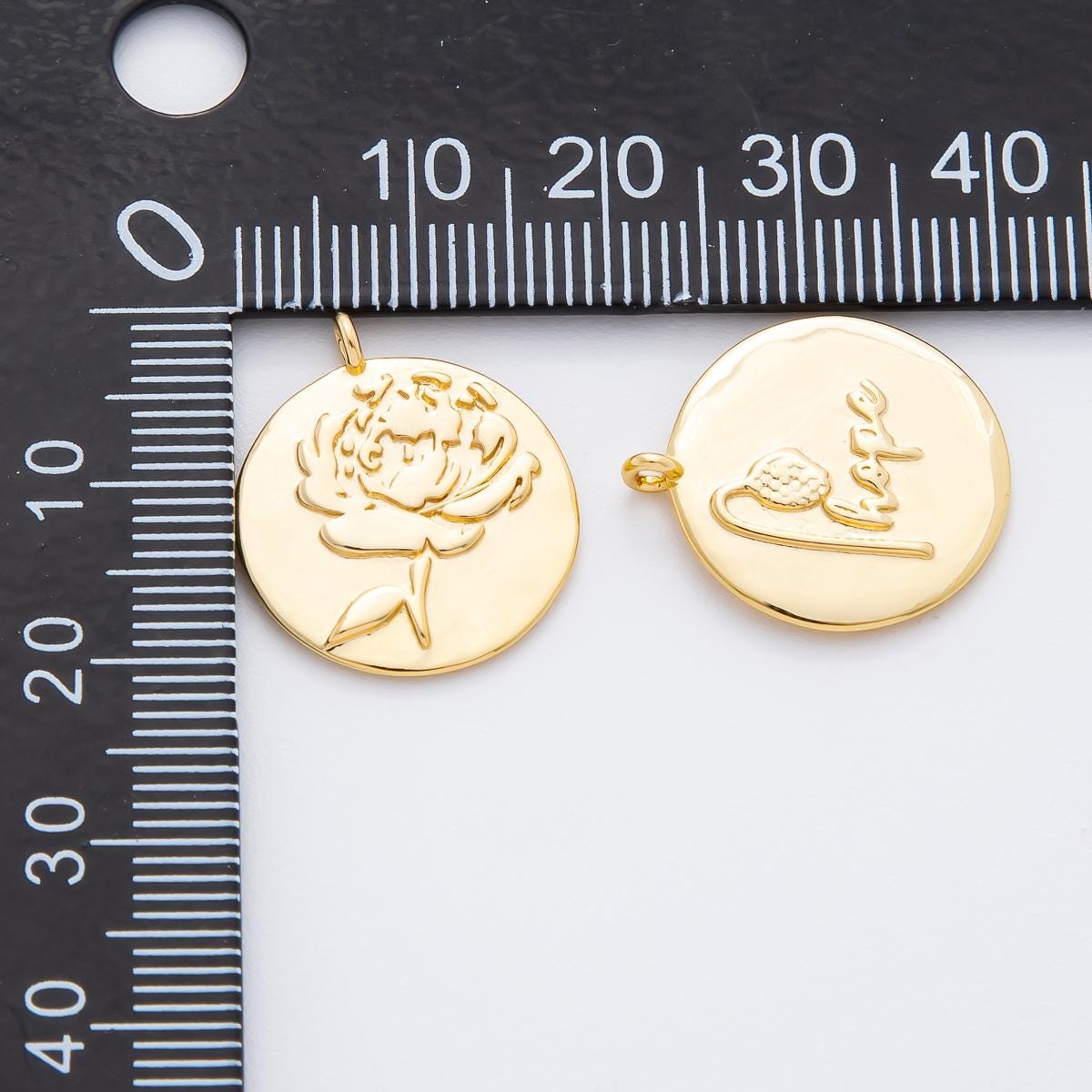 1x Rose Charm Gold Flower Charm for Bracelet Earring Necklace Enamel Petal Flower Charm Floral Jewelry Making Supply chgf 2197