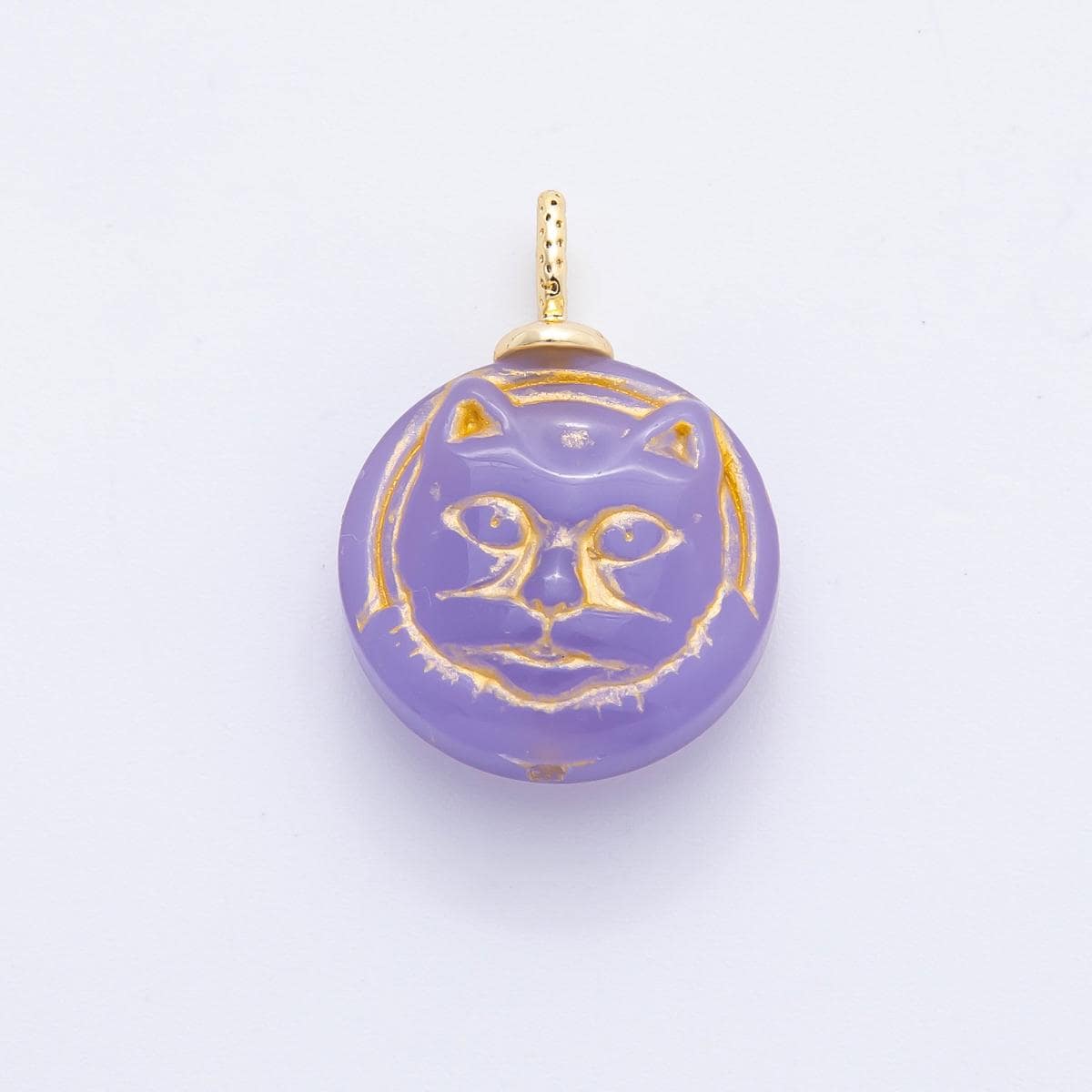 Dainty Colorful Cat Charm Animal pendant miniature gold Kitten charm for Pet necklace jewelry supply N-238