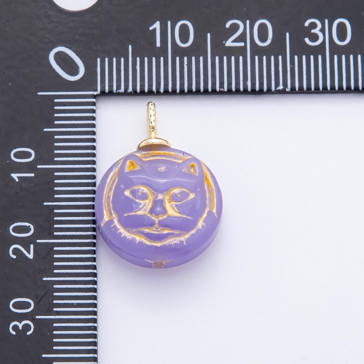 Dainty Colorful Cat Charm Animal pendant miniature gold Kitten charm for Pet necklace jewelry supply N-238