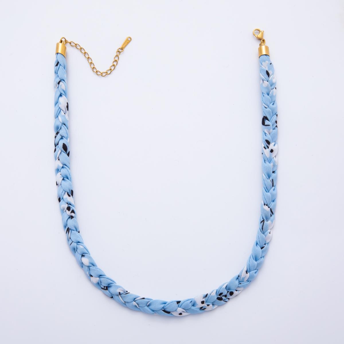 Colorful Scarf Necklace 17 inch Make your own Scarf Necklace Charm Jewelry Supply with PVD Gold Stainless Clasp wa-875
