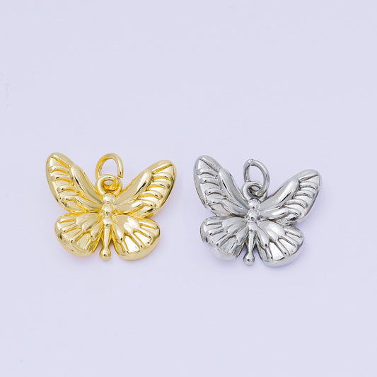 24K Gold Filled 14mm The Moth Butterfly Animal Charm | AH-586