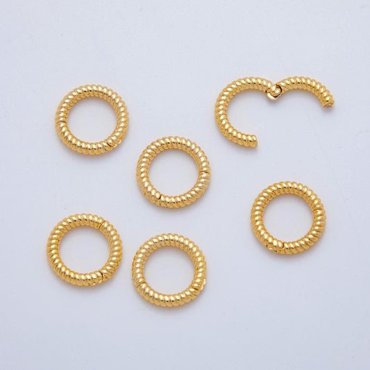 1 pc twisted gold spring gate ring, 14.5 mm marine rope pull gate ring, charm holder clasp for connector, wristlet holder z-1221