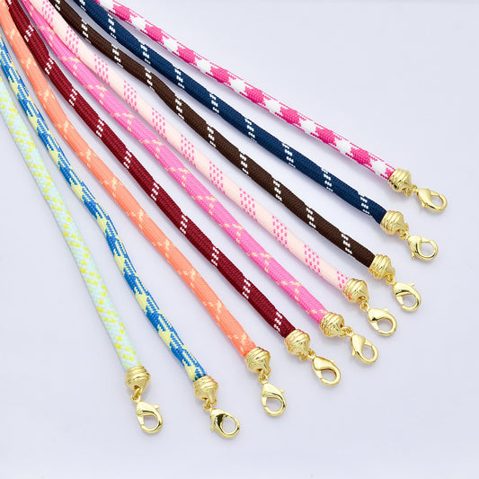 New PRE-ORDER Colorful Summer Cord Necklace Red, Pink, Blue, Green, Beige, Teal Woman Cord Necklace | WA-3061