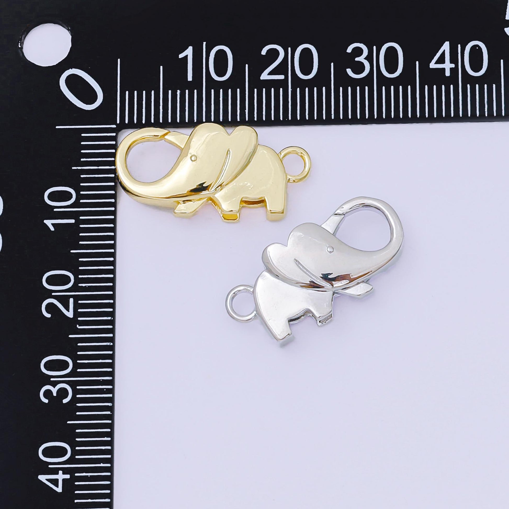 24K Gold Filled Elephant Lobster Clasp Closure Finding in Gold & Silver | Z1318