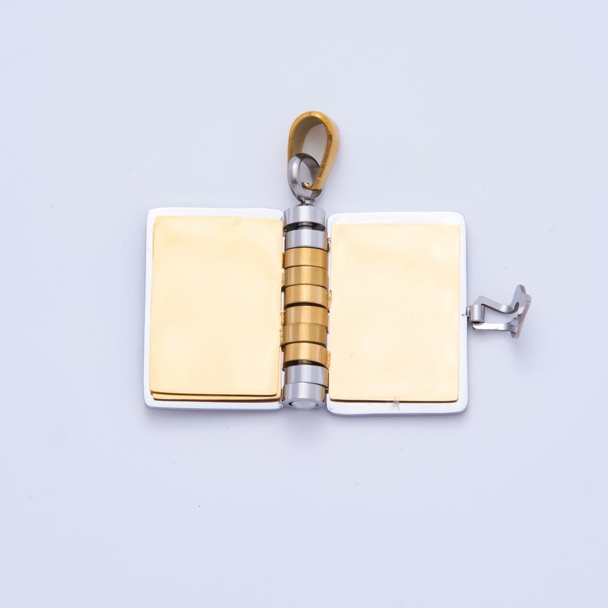 Dainty gold diary charm open book charm engravable blank paper charm for personalized message jewelry P-742