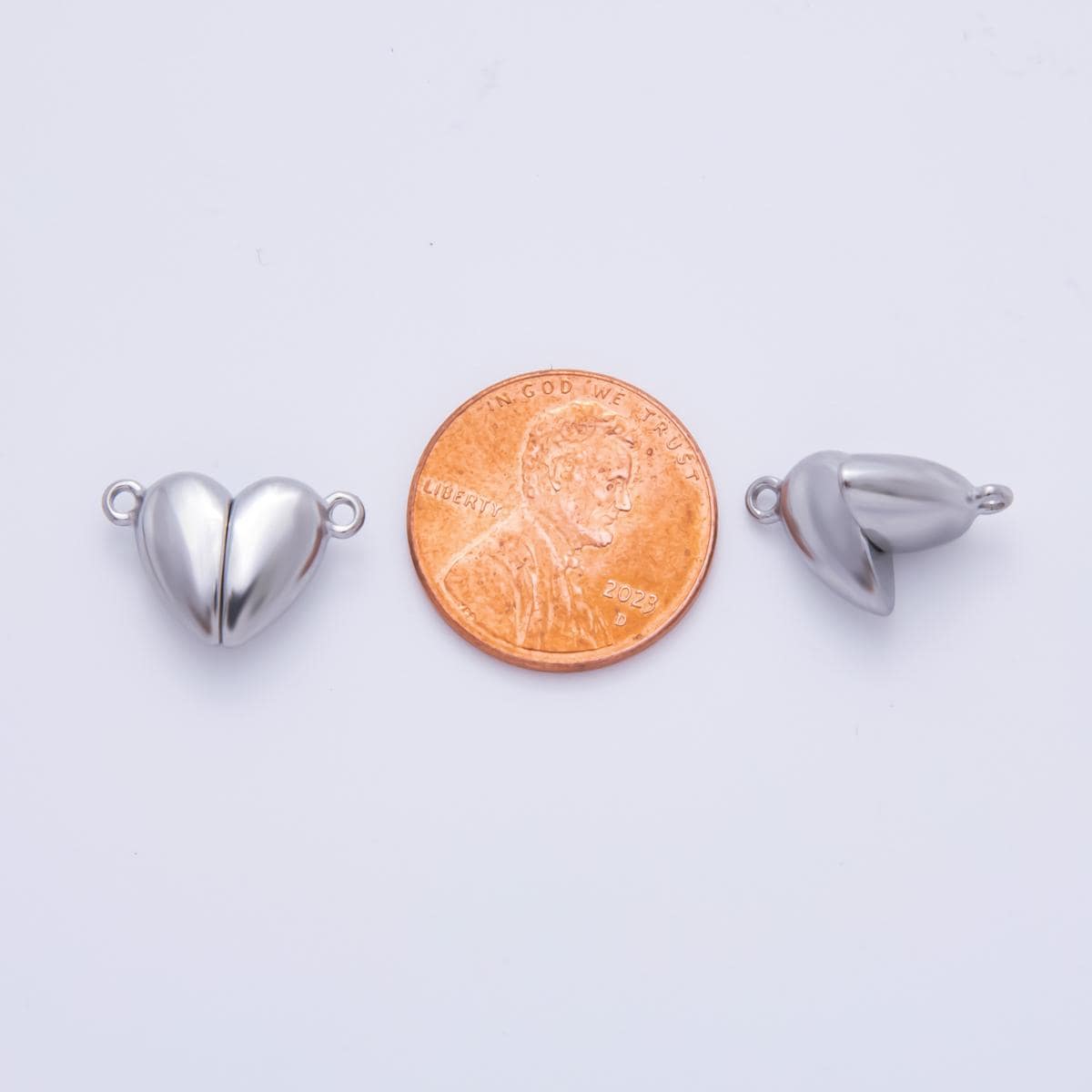 Stainless Steel PVD Gold Plated 11x16mm heart magnetic connector | Z-1234