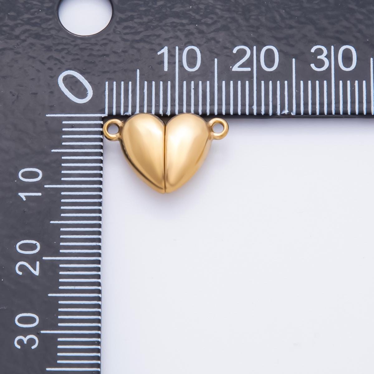 Stainless Steel PVD Gold Plated 11x16mm heart magnetic connector | Z-1234