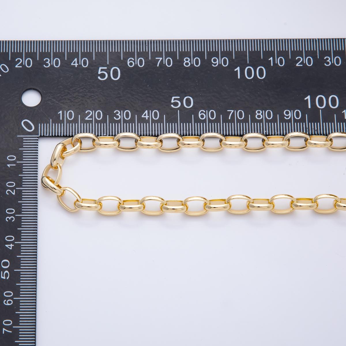 Large Chunky Gold Oval Chain, Thick Link Chain by the Yard Wholesale Chain Jewelry Supplies ROLL-1687