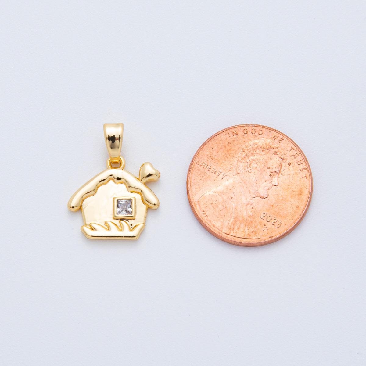 Mini Little house Charm 18k gold filled Home charm | AH-808
