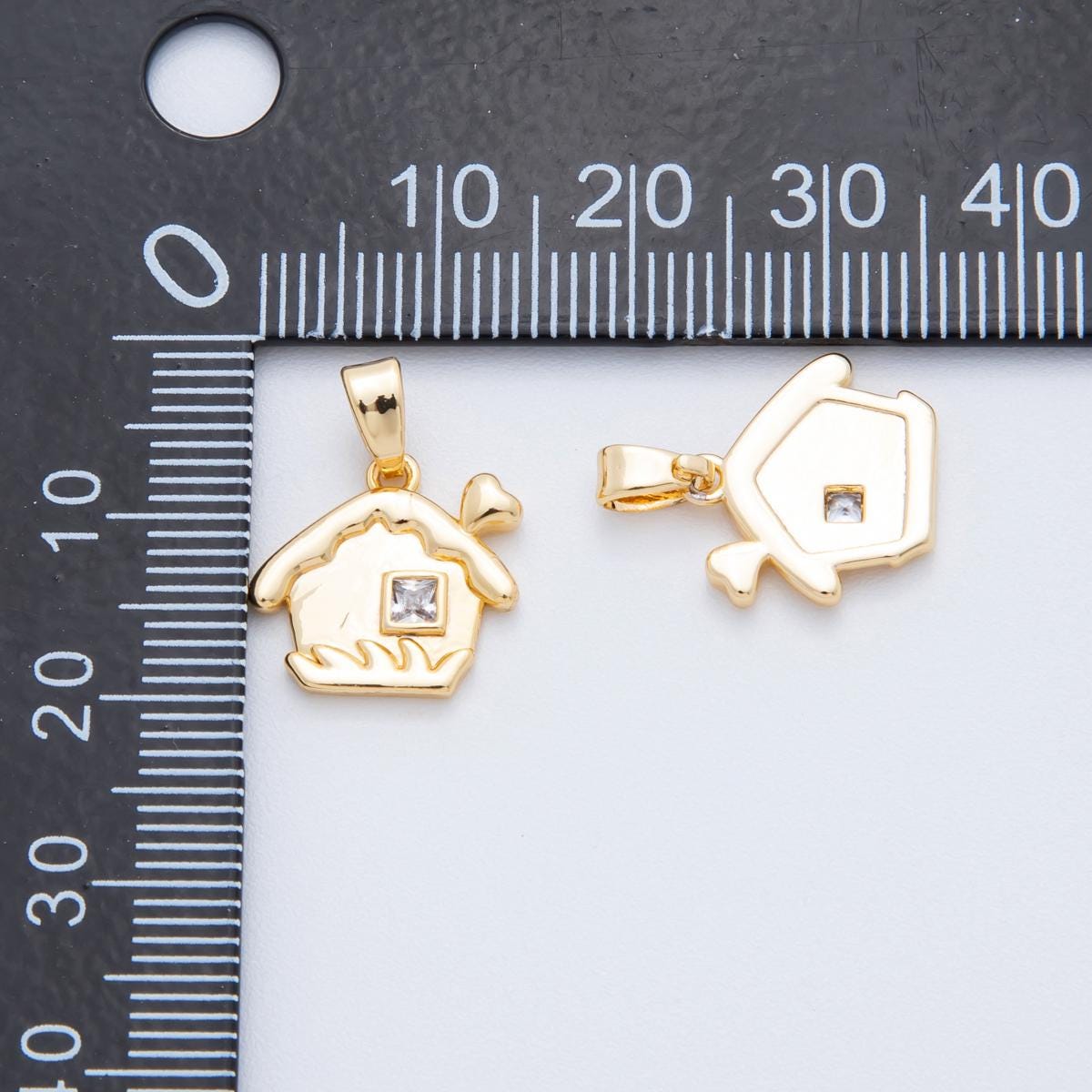 Mini Little house Charm 18k gold filled Home charm | AH-808