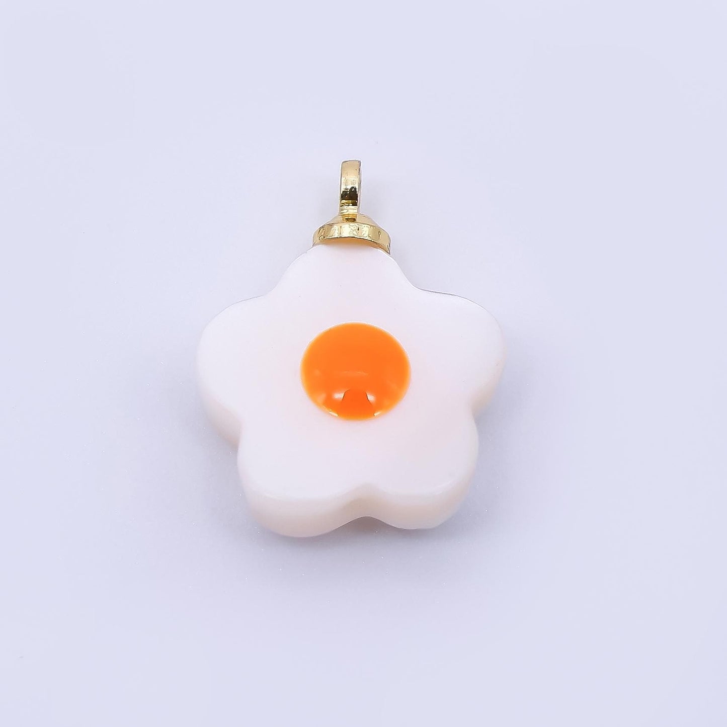 24k gold filled shell pearl Daisy charms flower pendant for bracelet necklace earring charm P-1823