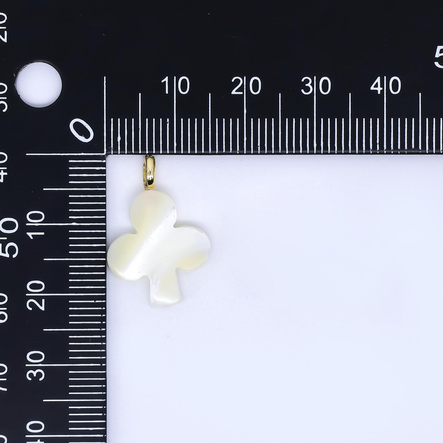 Clubs pearls charm gold 22.3x14.9mm white Shell pearls for necklace bracelet earring Poker Vegas jewelry making minimalist AF-561