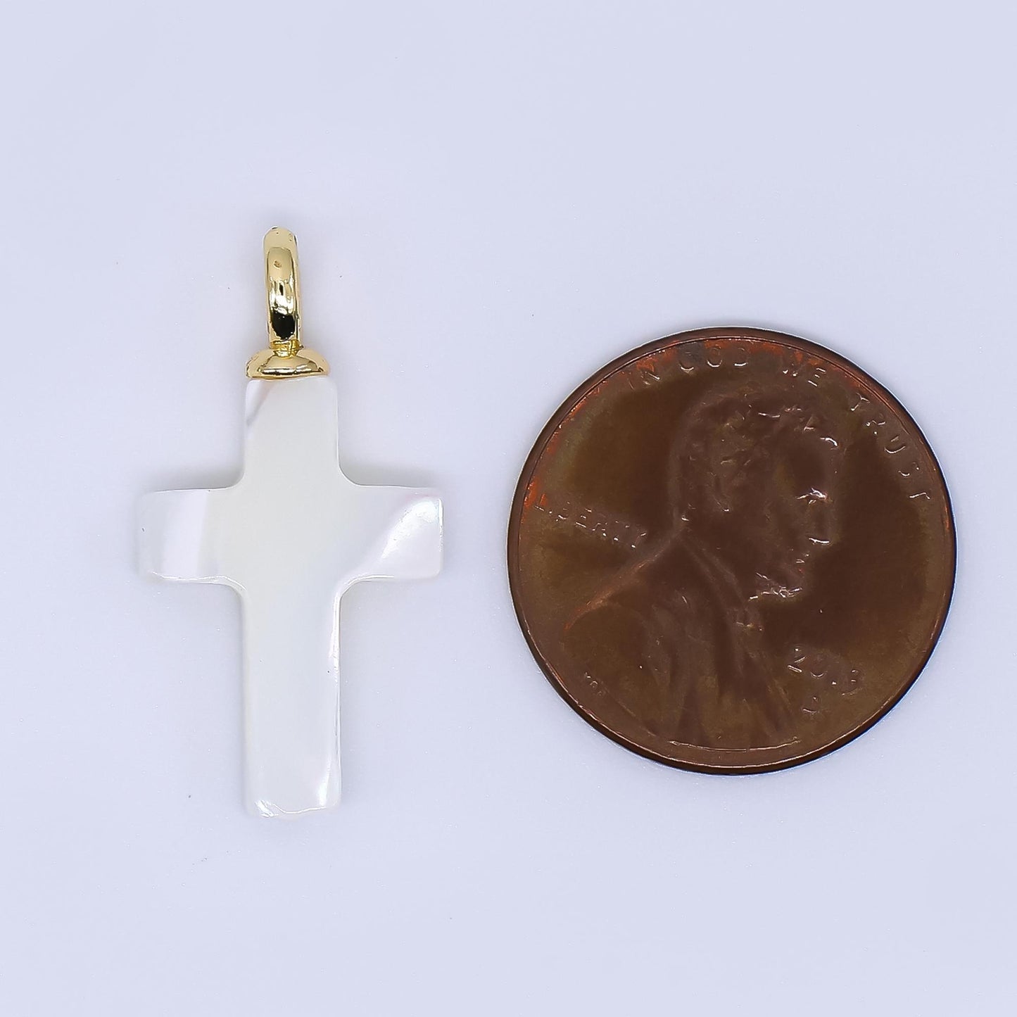 Cross pearls charm 24x13mm white Shell pearls for necklace bracelet earring Religious jewelry making minimalist AF-552