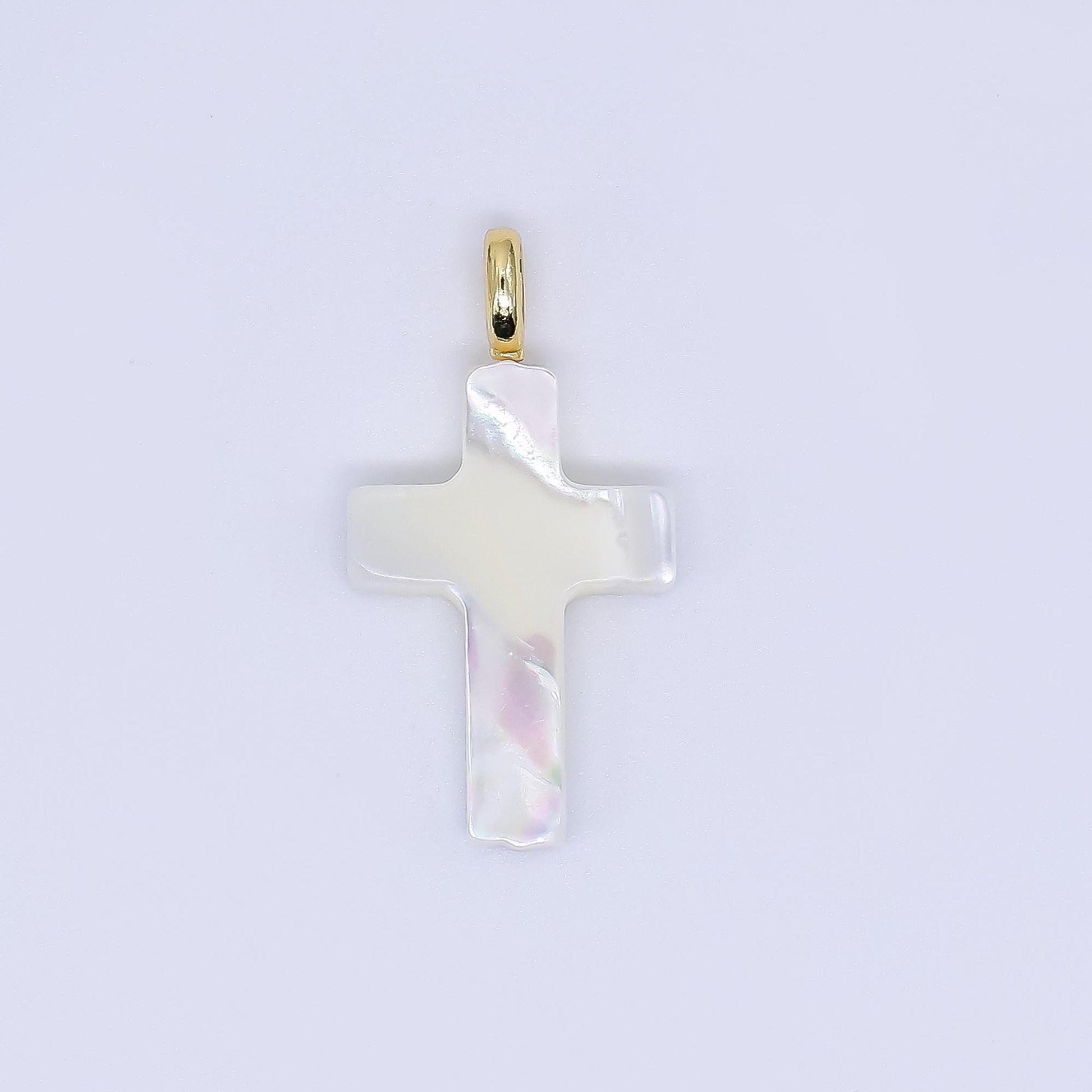Cross pearls charm 24x13mm white Shell pearls for necklace bracelet earring Religious jewelry making minimalist AF-552