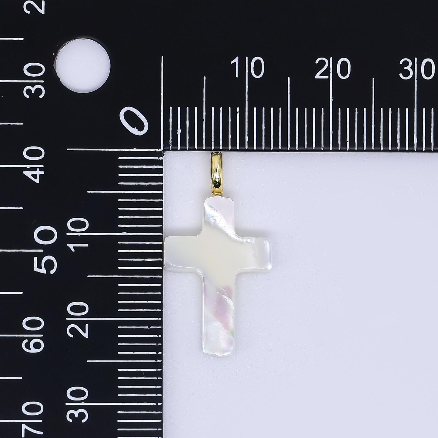 Cross pearls charm 24x13mm white Shell pearls for necklace bracelet earring Religious jewelry making minimalist AF-552