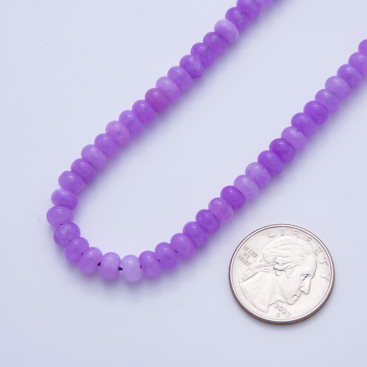 Smooth Colorful Agate Rondelle Beads 4x6 mm Green, Purple, Brown, Clear, Pink Colorful Bead By Strand Approx. 90pcs loose beads WA-3479