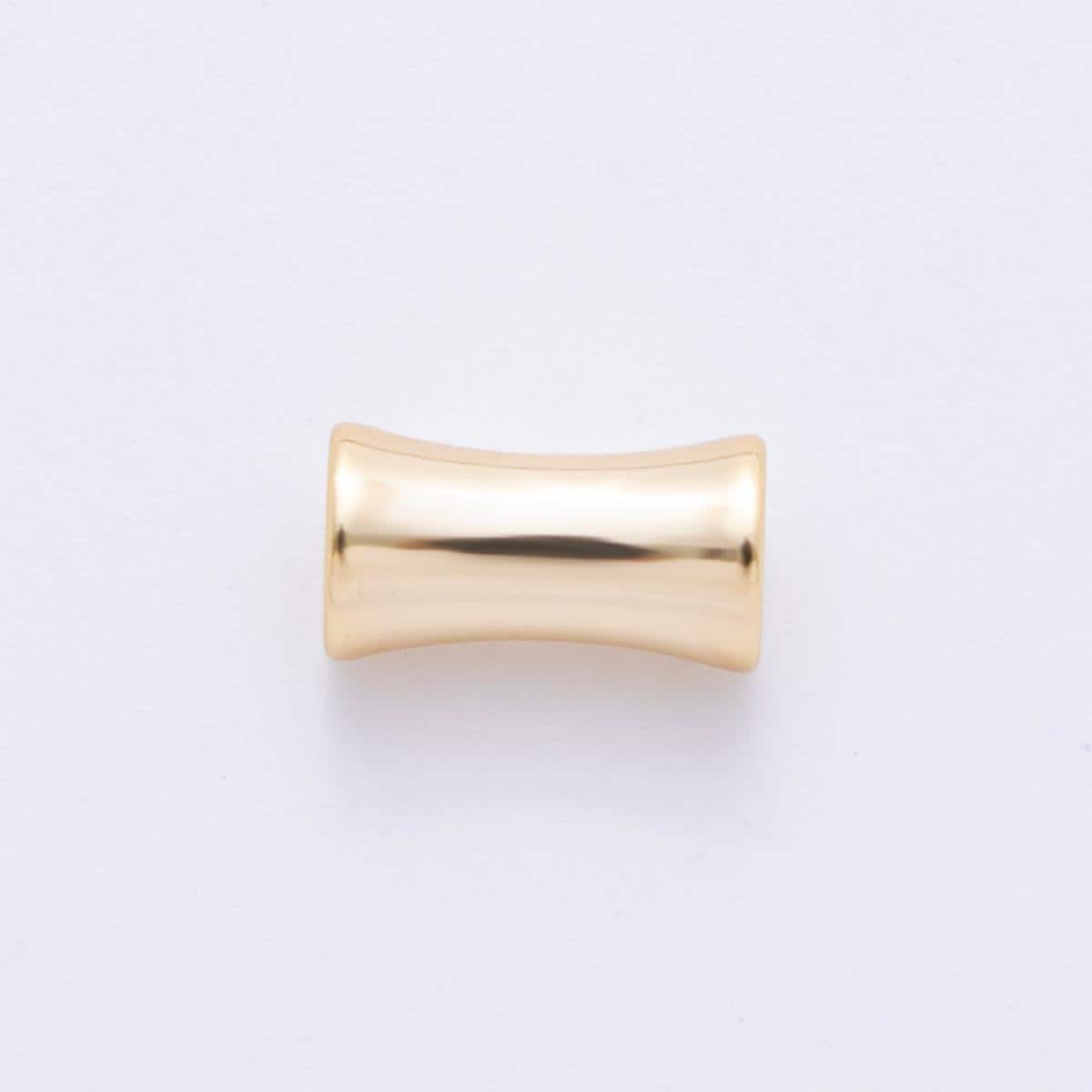18k Gold Filled Hourglass Bead Spacer 6 mm Long Tube Beads Fluted Spacer Beads Focal Beads for Bracelet Necklace Findings AF-A1051