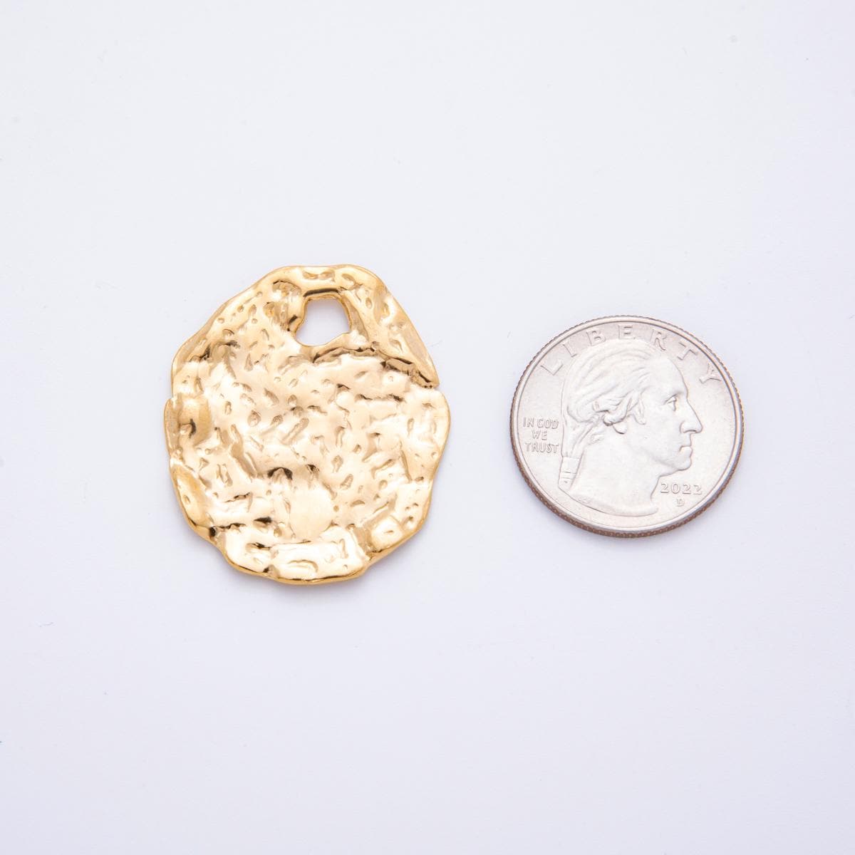 Big Gold Molten Abstract Charms Geometric Round Gold Rustic Charm Necklace Findings Dangle Charm for Components DIY Jewelry Making Z-1240