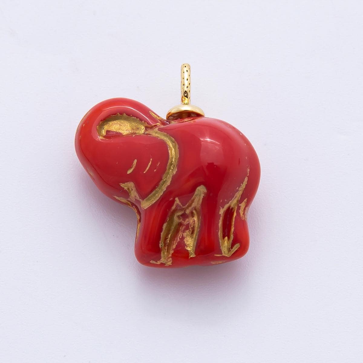 Dainty Czech Glass Beads Elephant Beads Charm Circus Wild Animal Beads Pendant Colorful Dumbo Necklace Bracelet Component E-777