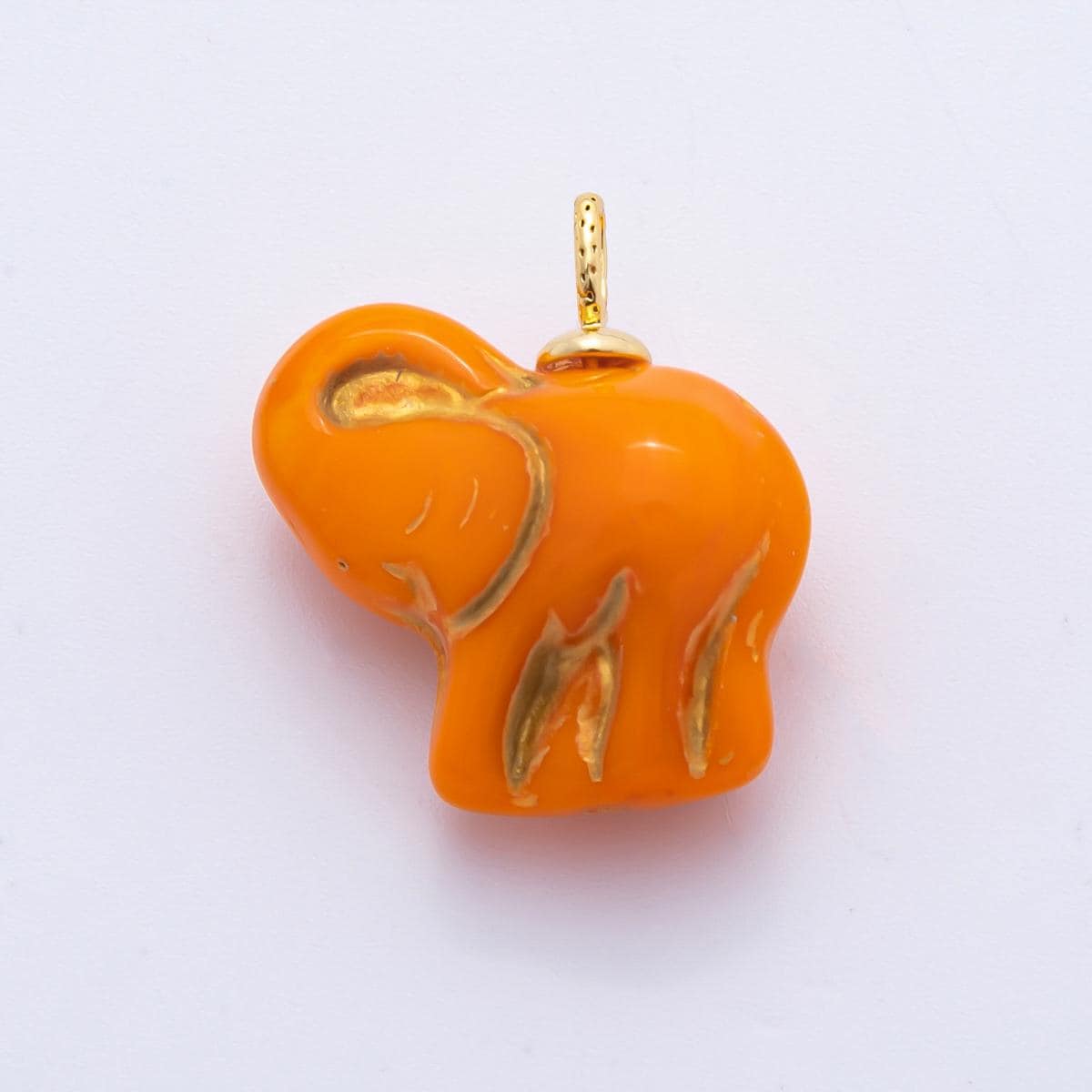 Dainty Czech Glass Beads Elephant Beads Charm Circus Wild Animal Beads Pendant Colorful Dumbo Necklace Bracelet Component E-777