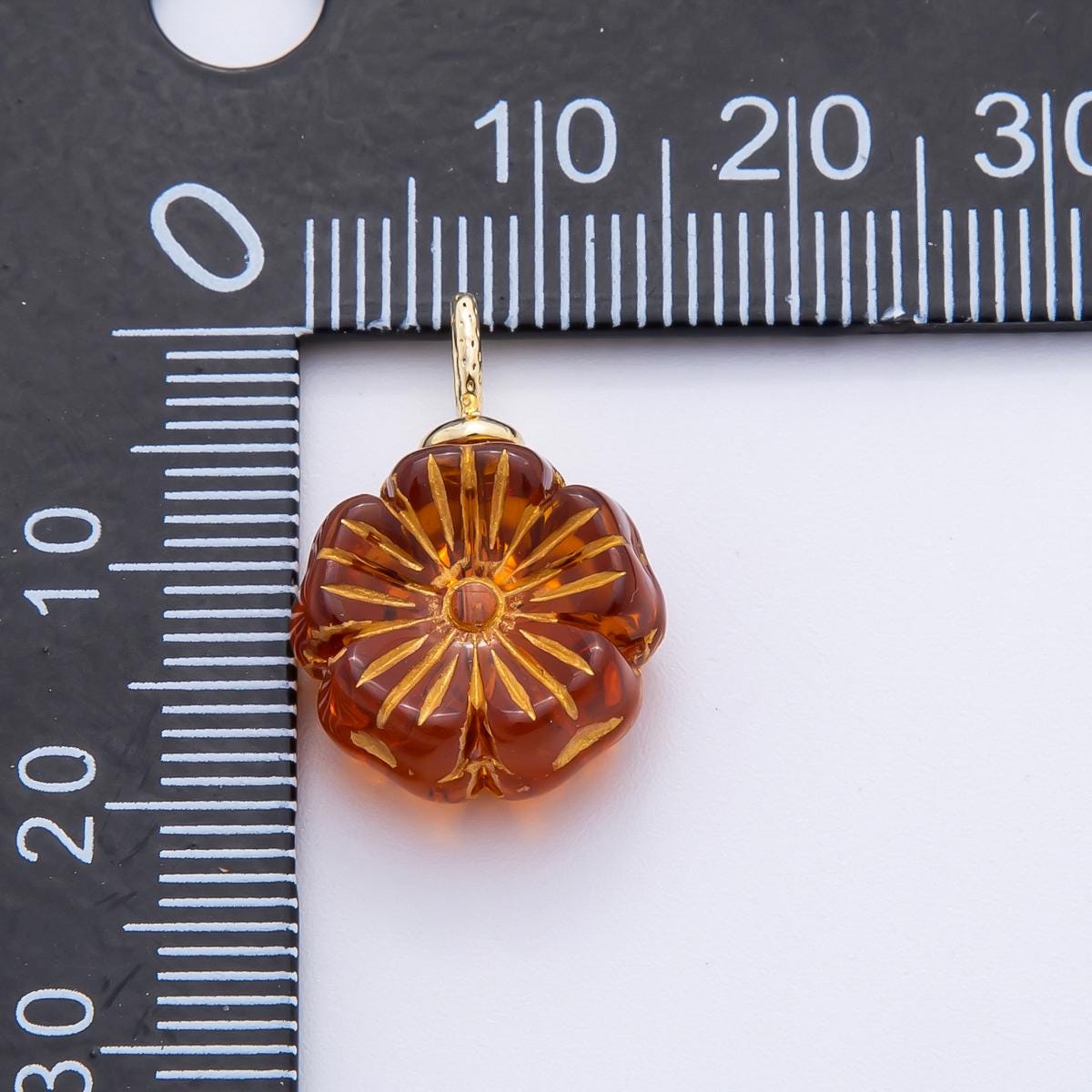Dainty Czech Glass Beads Hibiscus Beads Charm Wildflower Beads Pendant Colorful Floral Necklace Bracelet Component E-864