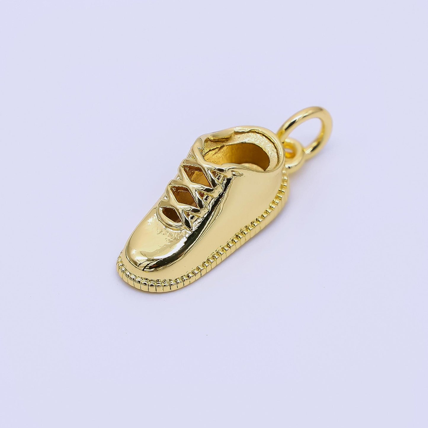 24K Gold Filled 17mm Outfit of the Day Sneakers Shoes Charm | AF-541