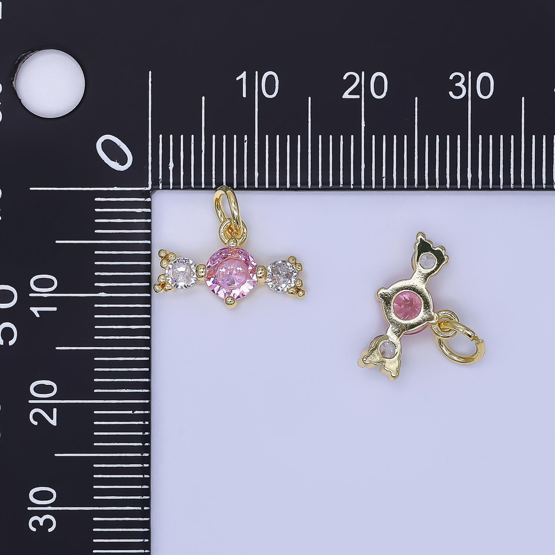 Mini Gold Pink Candy Pendant 24K Gold Filled Candy Charm Wrapper DIY Bracelet Necklace Jewelry Making Findings Supply aj-506