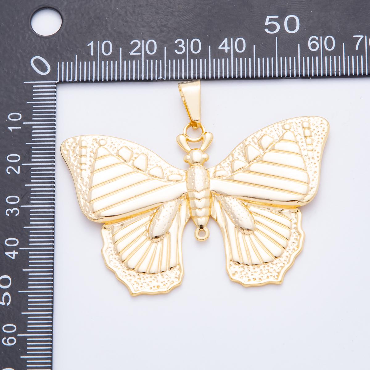 Big Mariposa Butterfly Pendant Statement Jewelry for Cord Butterfly Necklace Charm DIY Jewelry J-798