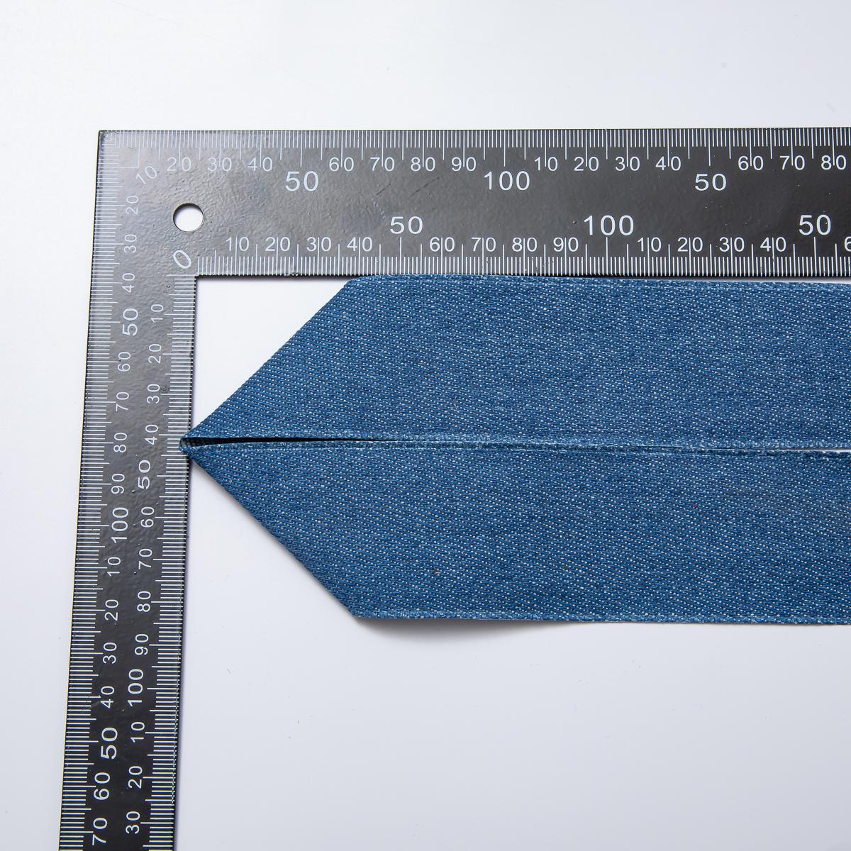 1 yard Denim Blue Jean Fabric Long Ribbon Pieces 25mm Cotton Denim for Jewelry Making Supply ROLL-1712