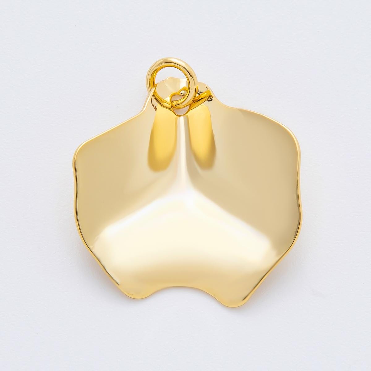 Modern Gold Organic Freeform Shape Pendant Charm Necklace Jewelry Supply DIY Jewelry Finding 18k Gold Filled Molten Gold Charm N-1938