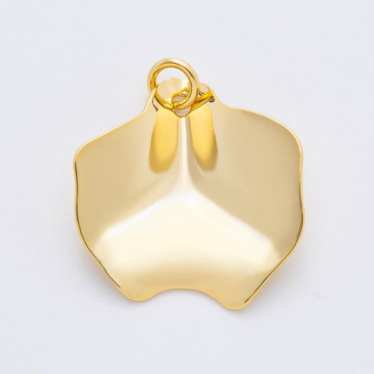 Modern Gold Organic Freeform Shape Pendant Charm Necklace Jewelry Supply DIY Jewelry Finding 18k Gold Filled Molten Gold Charm N-1938