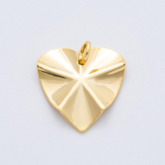 Modern Gold Organic Heart Shape Pendant Charm Necklace Jewelry Supply DIY Jewelry Finding 18k Gold Filled Molten Gold Charm N-1973