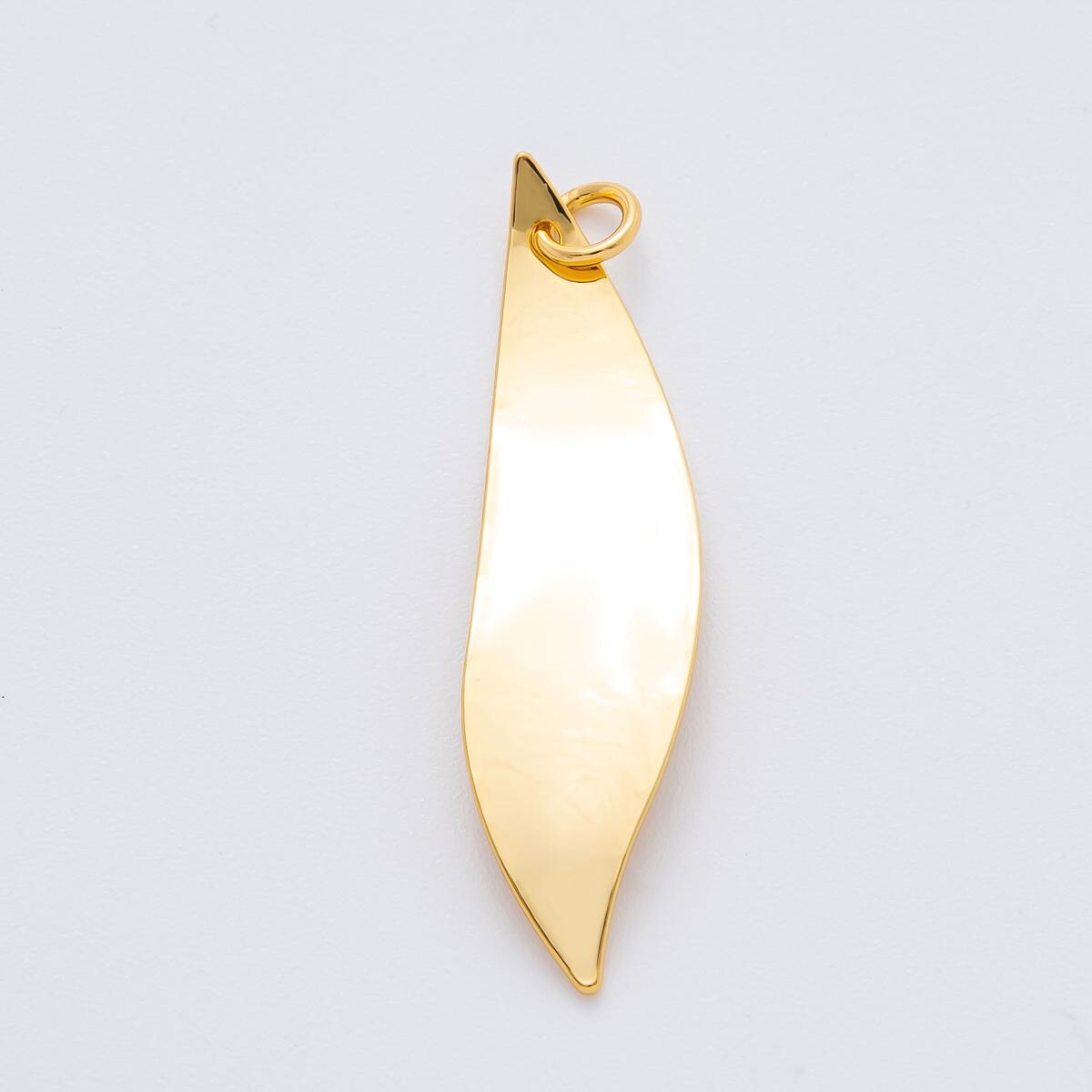 Modern Gold Organic Freeform Shape Pendant Charm Necklace Jewelry Supply DIY Jewelry Finding 18k Gold Filled Molten Gold Charm N-1821