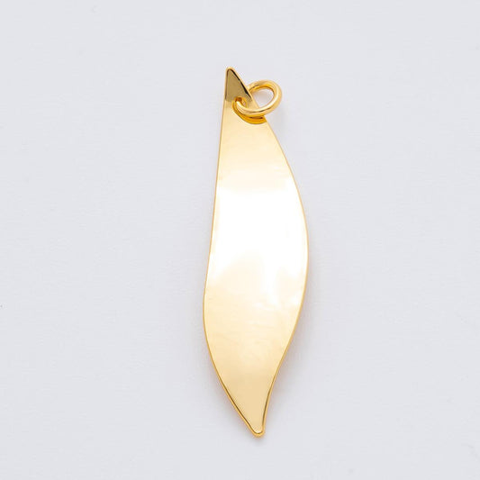 Modern Gold Organic Freeform Shape Pendant Charm Necklace Jewelry Supply DIY Jewelry Finding 18k Gold Filled Molten Gold Charm N-1821