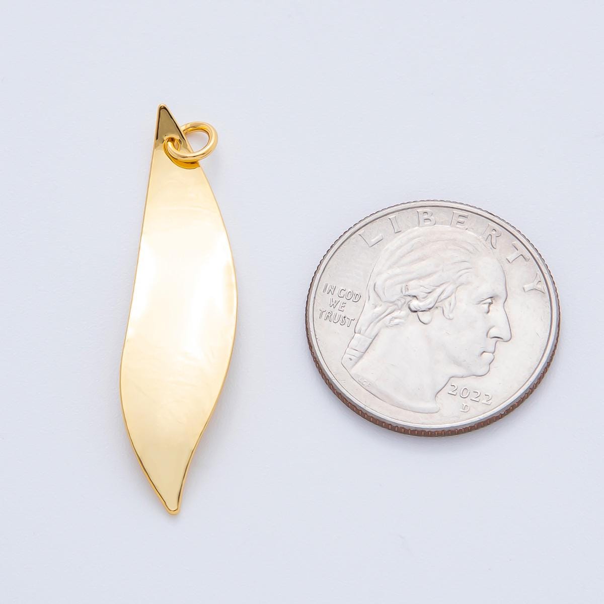 Modern Gold Organic Freeform Shape Pendant Charm Necklace Jewelry Supply DIY Jewelry Finding 18k Gold Filled Molten Gold Charm N-1821