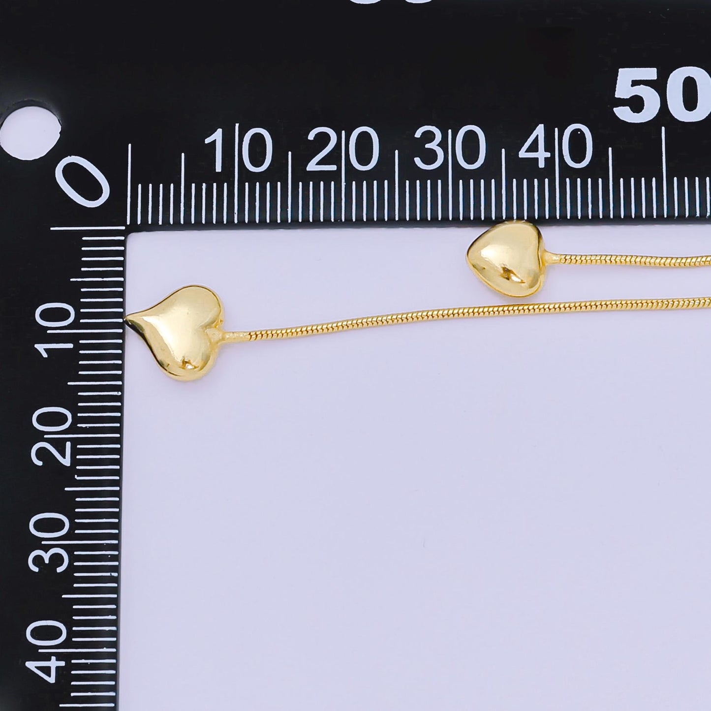 24K Gold Filled Double Heartfelt Tangled Herringbone Snake Chain Necklace 16.73 Inch with Extender | WA-3350