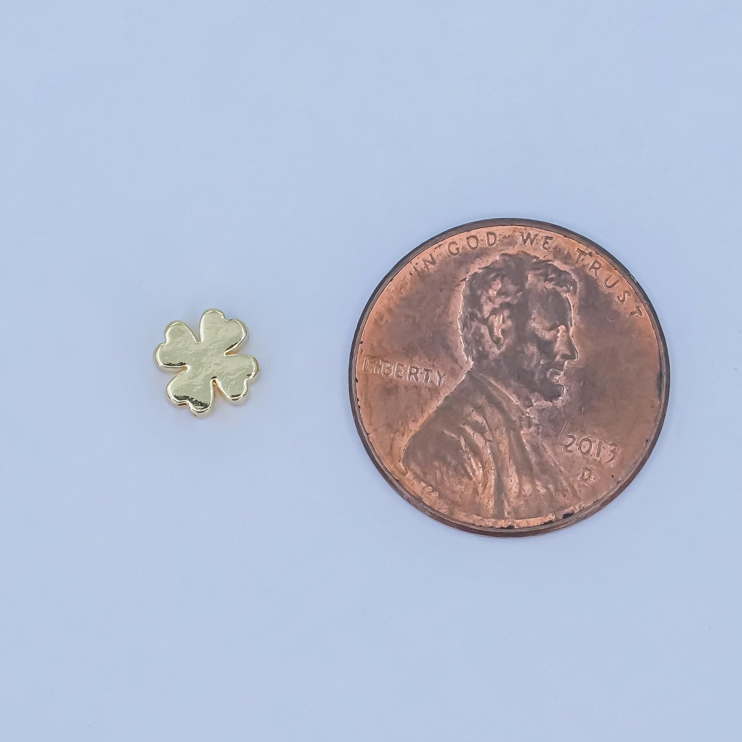 20 pcs 24K Gold Filled Four-Leaf Lucky Fortune Heart Clover Bead Spacer | B-081