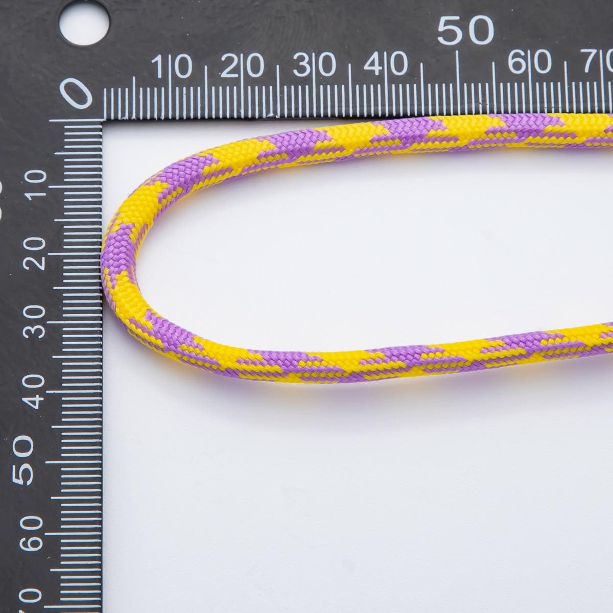Jewelry Making Round Cords, Polyester & Spandex Cord Ropes 5mm Purple Yellow Braided Rope by Yards | ROLL-A1719