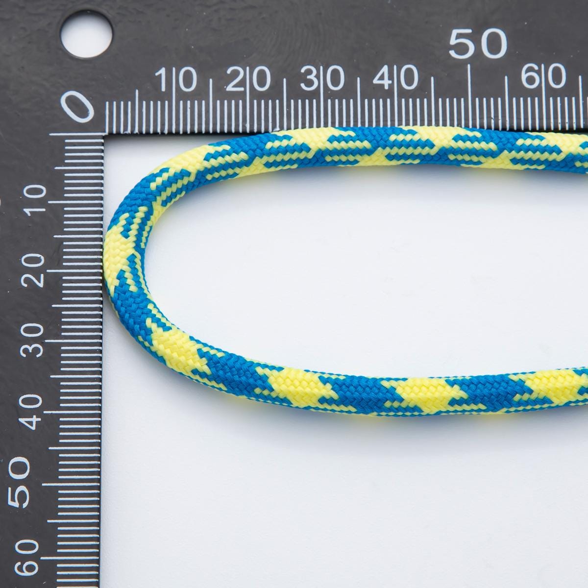 Jewelry Making Blue Cord Polyester & Spandex Cord Ropes 5mm Blue Yellow Braided Rope by Yards | ROLL-1728