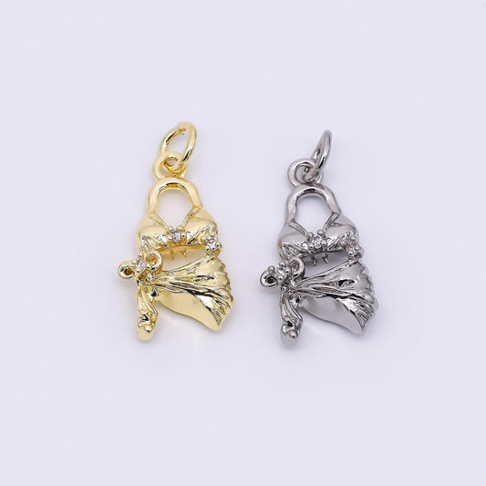 24K Gold Filled 18.5mm Sexy Gorgeous Bikini Charm in Gold & Silver | AH-551
