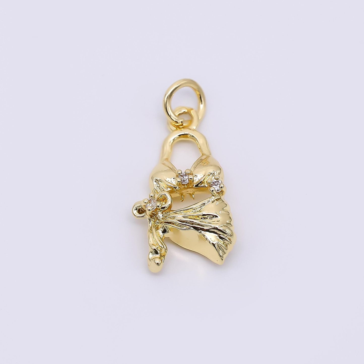 24K Gold Filled 18.5mm Sexy Gorgeous Bikini Charm in Gold & Silver | AH-551