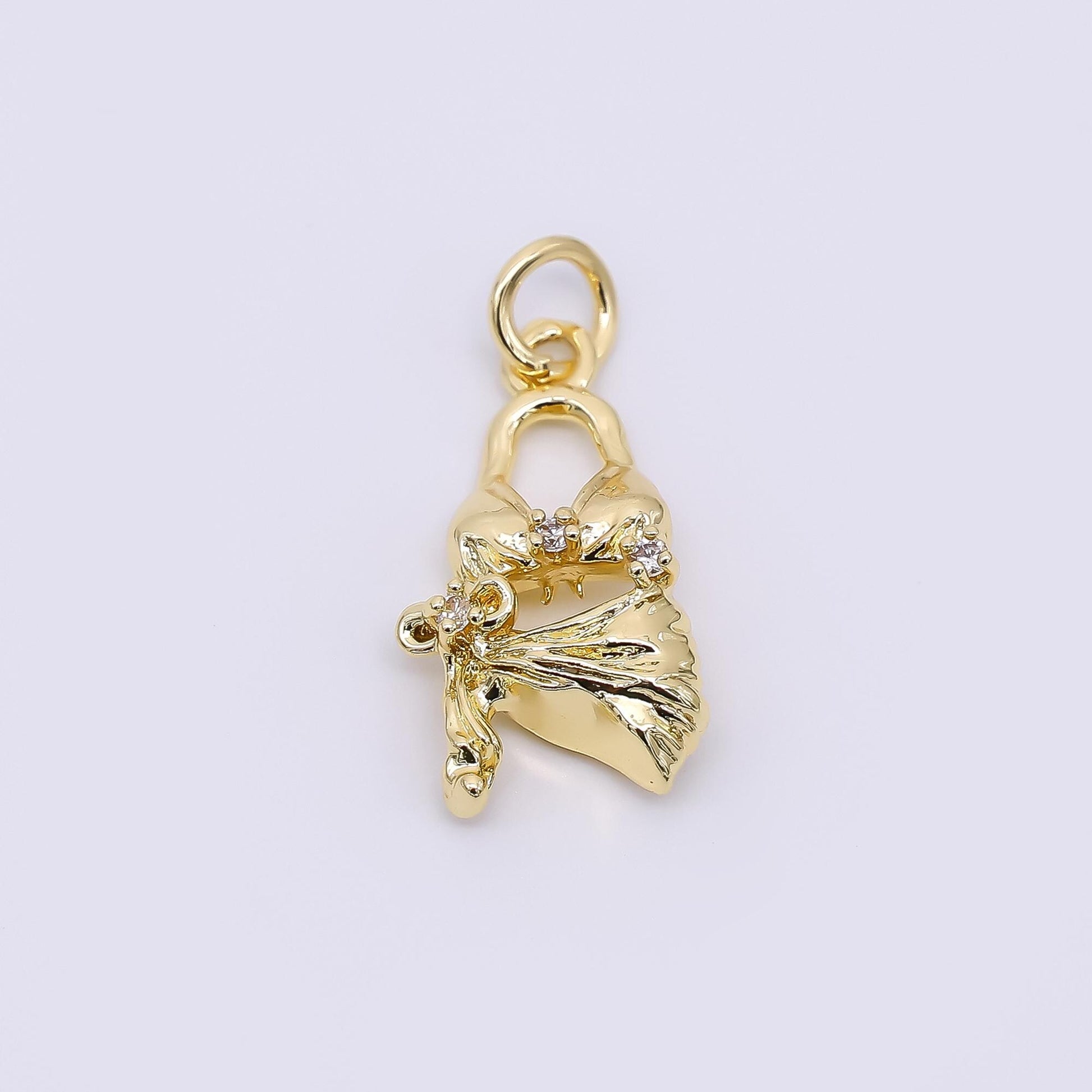24K Gold Filled 18.5mm Sexy Gorgeous Bikini Charm in Gold & Silver | AH-551